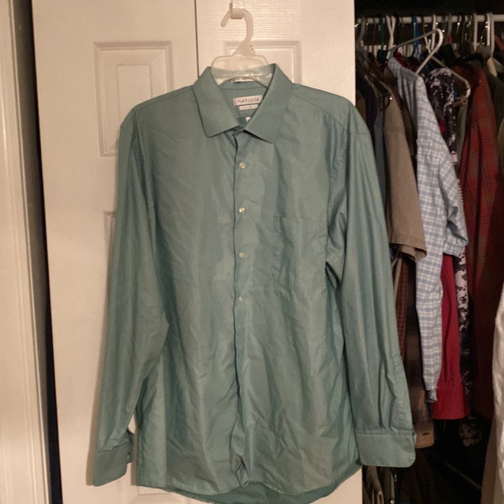 Bright Green Van Heusen Dress Shirt
